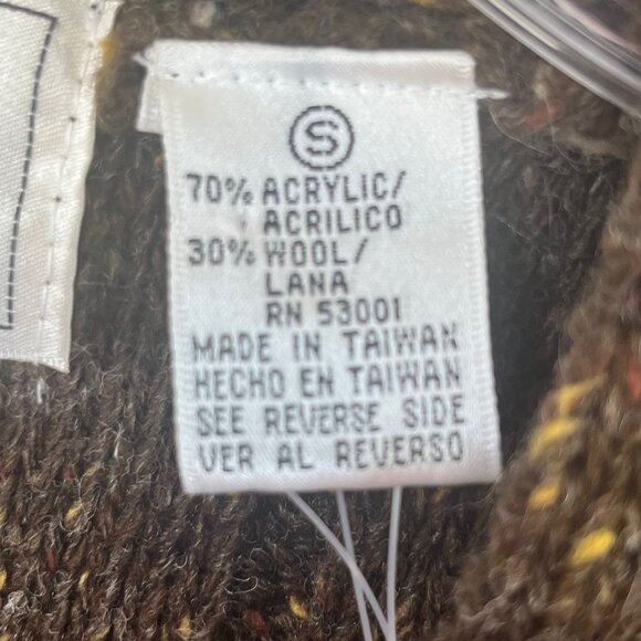 IVY Wool Blend Hand Embroidery Knit Vest Womens Small Brown New - Picture 7 of 12